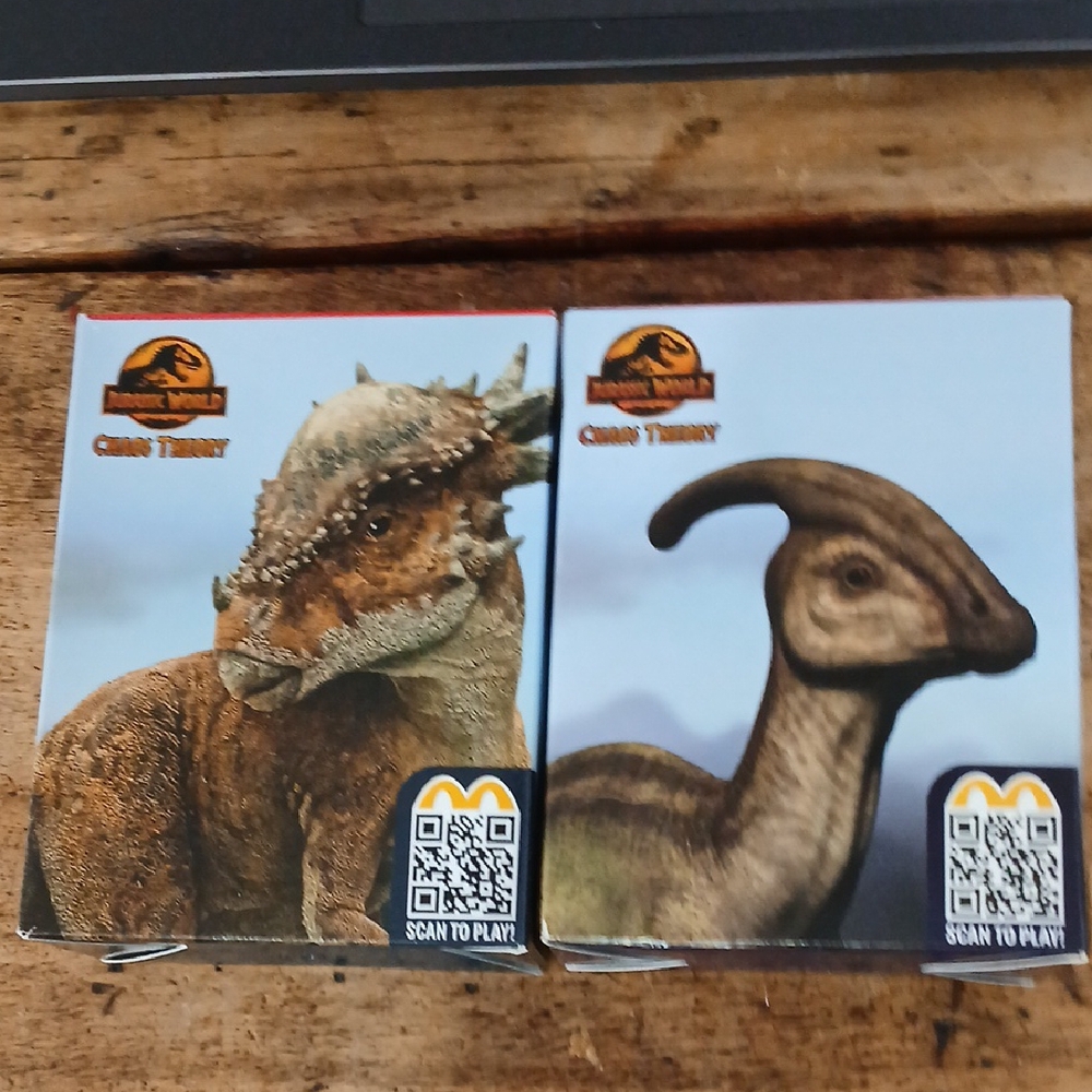 Mcdonalds Jurrasic World Two Figures New Im Box.